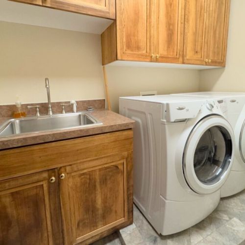 In case your day of skiing or hiking has your clothes in need of cleaning, we have a washer and dryer on-site, and we even provide detergent!