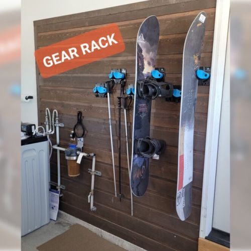 Enjoy the use of a gear dryer and equipment rack, located in the garage.