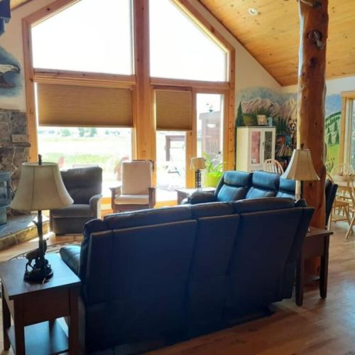Relax on the couch, have a conversation at the dining room table, or head outside for some fresh air.