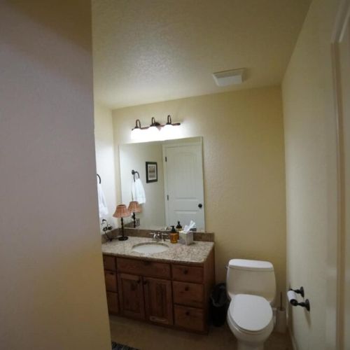 Powder room on main floor.