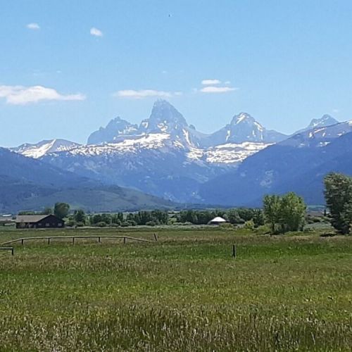 From the back deck, you'll have a full view of the majestic Tetons.