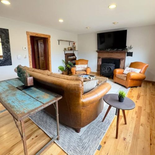 Main living room will make the perfect place to sit and watch the sunrise over the Tetons.