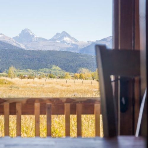 Take in breathtaking views of the Tetons during every meal.