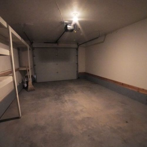 The garage keeps your vehicle free from the elements, and makes a perfect place to store any gear.