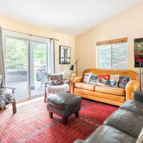 This beautifully decorated living room offers loads of space for relaxing with family and friends.
