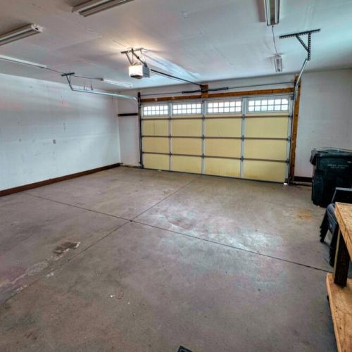 Keep your vehicle and gear dry using the spacious garage.