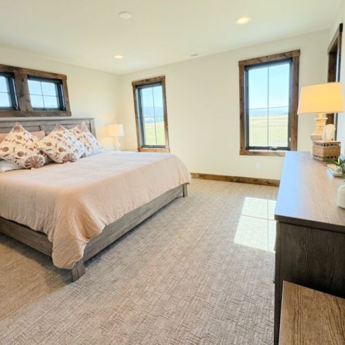 Bedroom #3 has a king bed, as well as its own en suite bathroom.