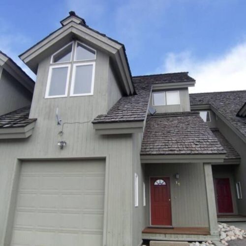 Blue skies are the perfect back drop to our home!