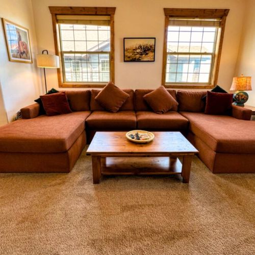 Lounge on this luxurious sectional!