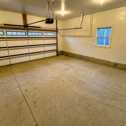 Keep your vehicle and gear dry using the spacious garage.