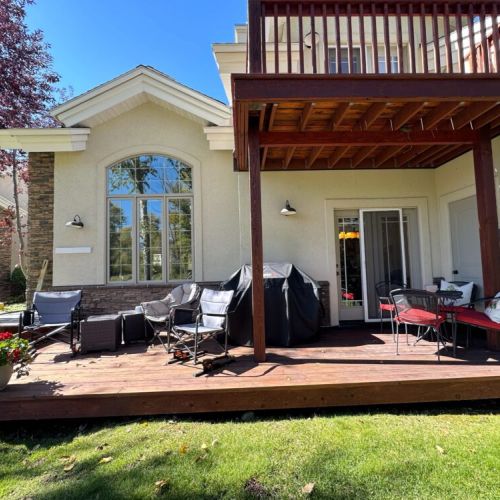 Head to the back porch to enjoy the beautiful outdoor space or grill up a meal using the propane BBQ.