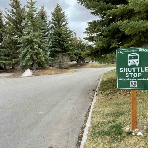 The Targhee shuttle bus is a 30-second walk from the front door.