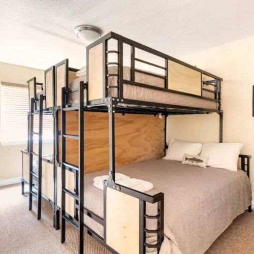 Bedroom #3 has two Twin XL-over-Full XL bunks — great for kids but large enough for adults as well!