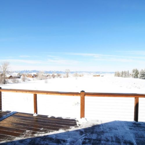 Take in beautiful views of the Big Hole Mountains from the back deck. In the summertime, enjoy a meal on the deck as well.