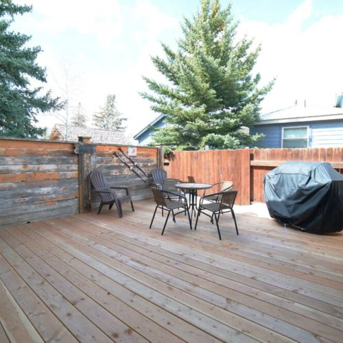 Spend a night out on the back patio, fenced in and complete with a great BBQ.