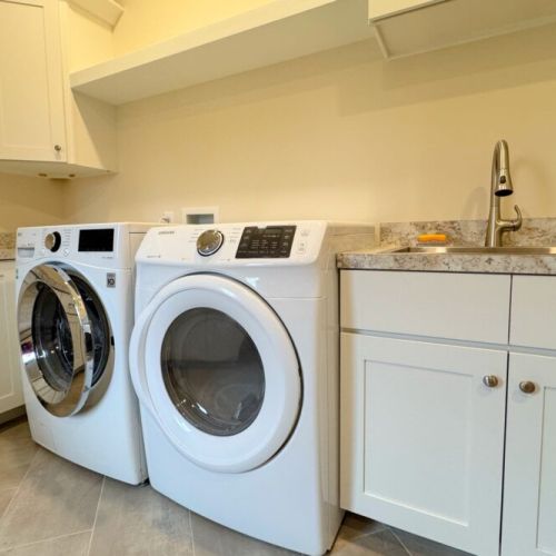 In case your day of skiing or hiking has your clothes in need of cleaning, we have a washer and dryer on-site, and we even provide detergent!