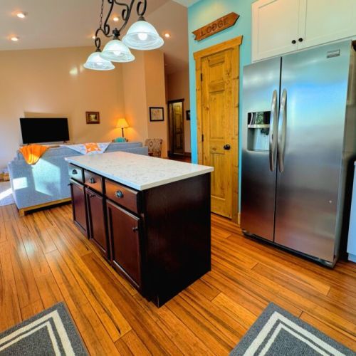 This kitchen has everything you'll need to whip up meals for the whole group.