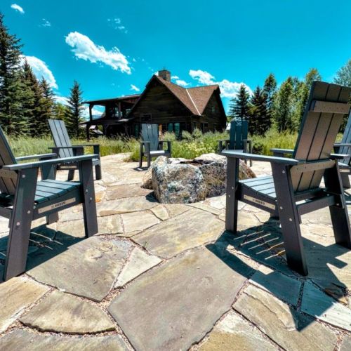 The outdoor fire pit offers a cozy, relaxing option for unwinding.