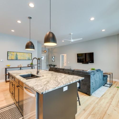 The home's open concept means you can cook, eat, or relax, and never feel left out.