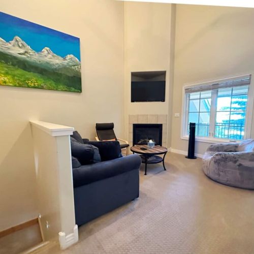 This living room is a wonderful space for spending time with family or friends.