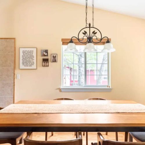 Gather around the dining table for food, fun, and conversation.