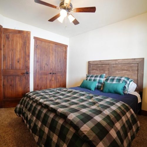 Bedroom #3 also enjoys a queen bed, a closet, and excellent natural light.