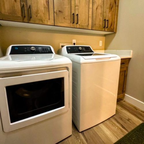In case your day of skiing or hiking has your clothes in need of cleaning, we have a washer and dryer on-site, and we even provide detergent!