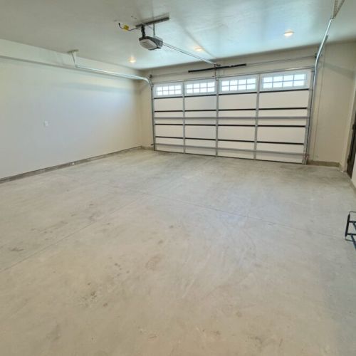 The 2-car garage is perfect for keeping your vehicles and gears protected from the elements.