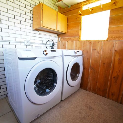 In case your day of skiing or hiking as your clothes in need of cleaning, we have a washer and dryer on-site, and we even provide detergent!