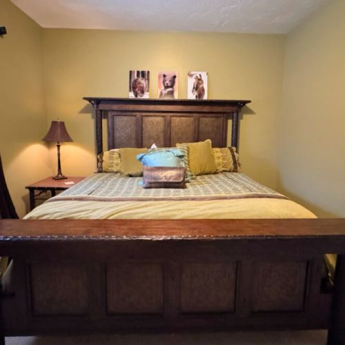 Bedroom #2 enjoys a king bed and a cozy sitting area.