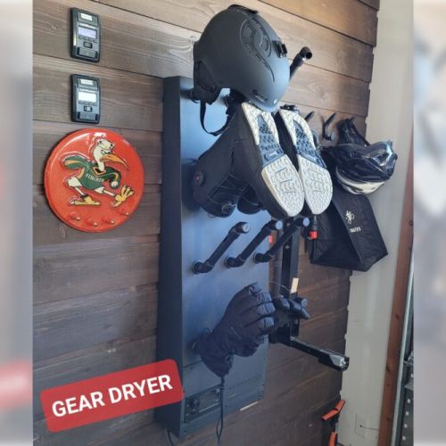 Enjoy the use of a gear dryer and equipment rack, located in the garage.