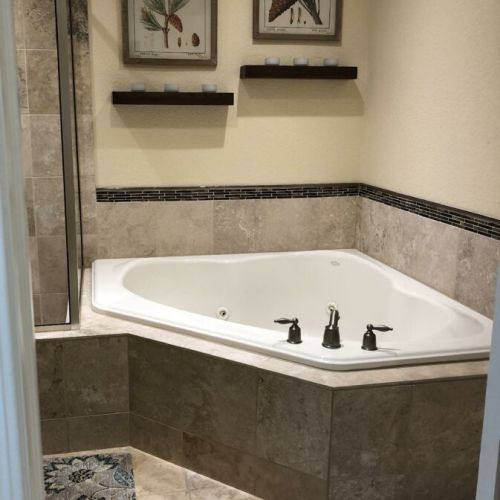 Master bath also feature a tiled shower and a tub if you need the extra relaxation.