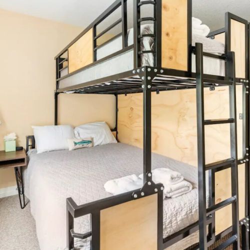Bedroom #3 has two Twin XL-over-Full XL bunks — great for kids but large enough for adults as well!