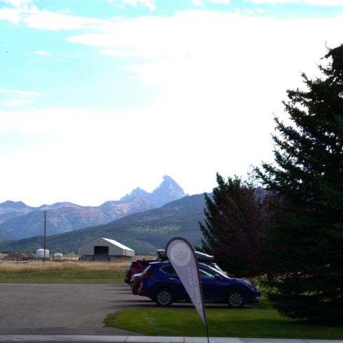 Take in a view of the Tetons from a private deck off bedrooms #2 and #3.
