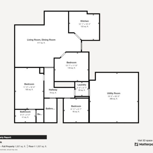 Check out the floor plan for the house! (Dimensions and square footage are approximations.)