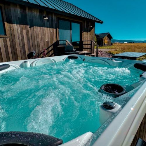 Luxuriating in the hot tub is the perfect way to start or finish your day.