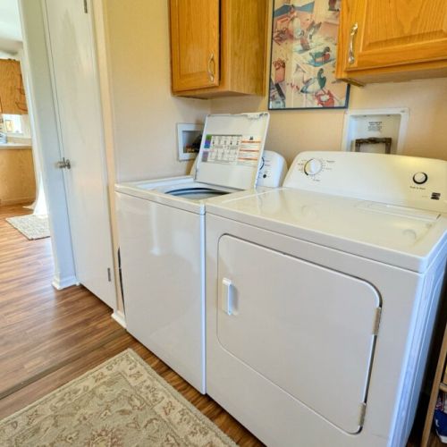 In case your day of skiing or hiking has your clothes in need of cleaning, we have a washer and dryer on-site, and we even provide detergent!