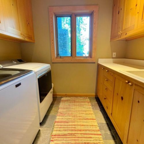 In case your day of skiing or hiking has your clothes in need of cleaning, we have a washer and dryer on-site, and we even provide detergent!
