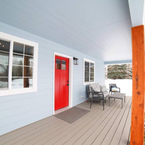 Enjoy a little outdoor R&R on the front porch.