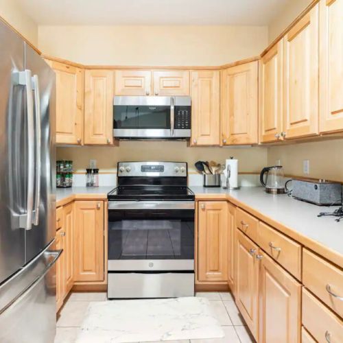 From the modern appliances to the wide array of cookware, this kitchen has everything you'll need to whip up meals for the whole group.