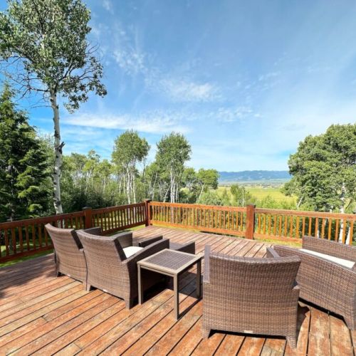 The views of Teton Valley from the deck are unmatched.
