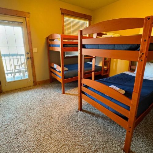 Bedroom #3 has two sets of bunk beds — perfect for kids!