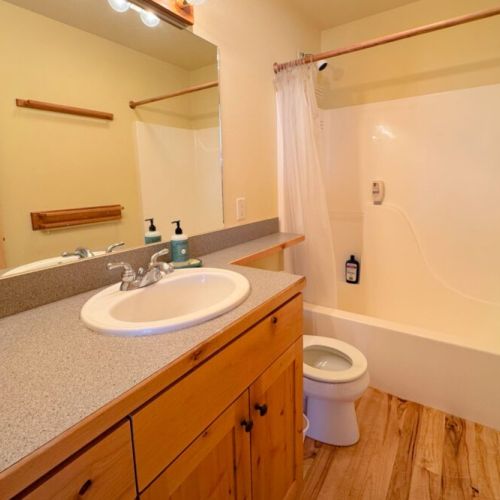 Bedrooms #2 and #3 share a full bathroom that includes a tub/shower combo and a roomy vanity.