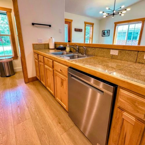 This kitchen has everything you'll need to whip up meals for the whole group.