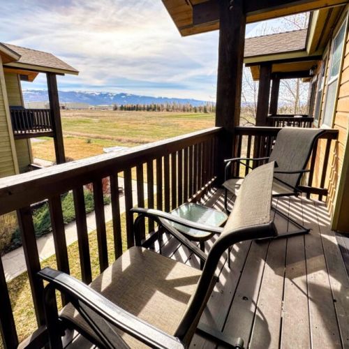 The balcony shared by bedrooms #2 and #3 has some spectacular views!