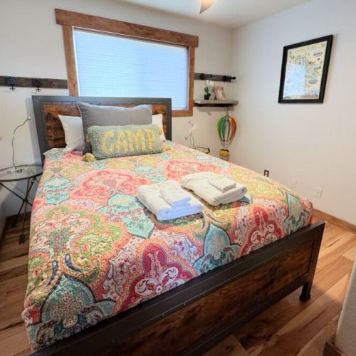 Bedroom #4 has a firmer queen mattress.