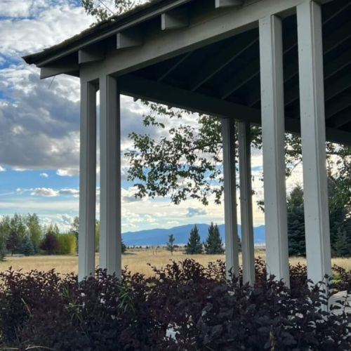 Also visible from the porch are the Big Hole Mountains — the sunsets here are incredible!