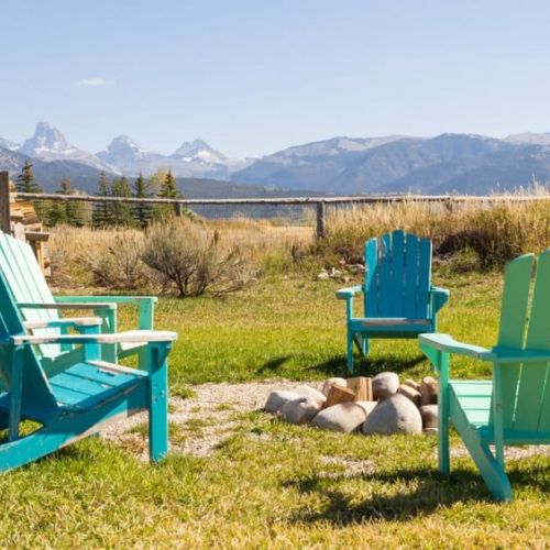 Relax around the fire pit in the shadow of the Tetons.

(Firewood not provided; seasonal conditions may limit use of firepit.)