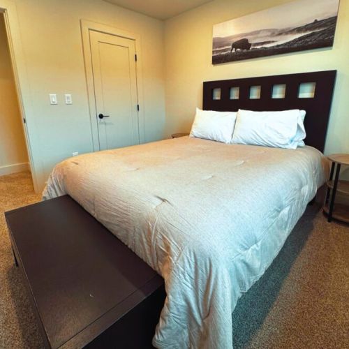 Bedroom #2 has a queen bed and its own walk-in closet!
