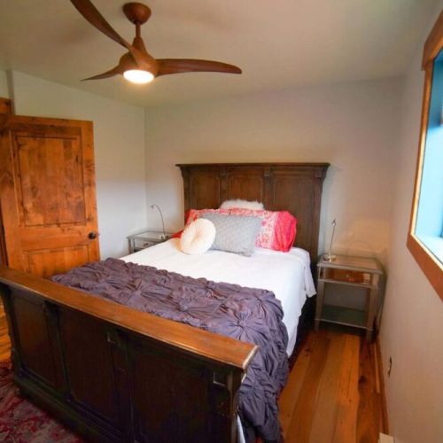 Bedroom #2 has a softer queen mattress.